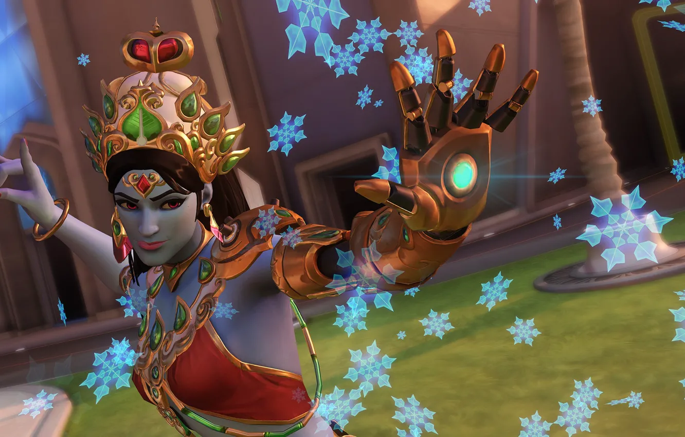 Photo wallpaper woman, Overwatch, Kali, Symmetra's Devi Skin, great experience