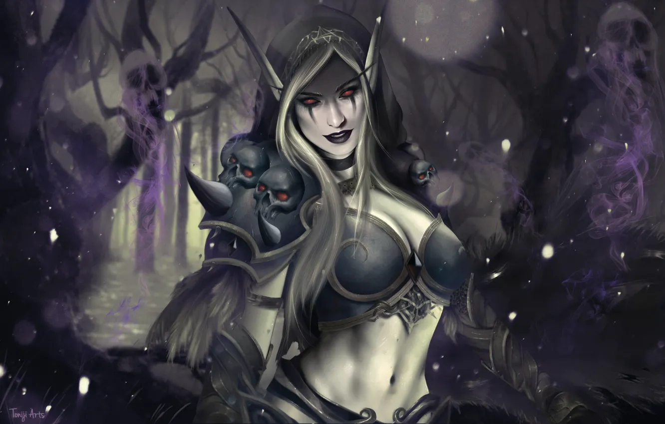 Photo wallpaper Blizzard, warcraft, wow, art, Sylvanas Windrunner, Sylvanas, World of WarCraft, by Toni Spagnoletti