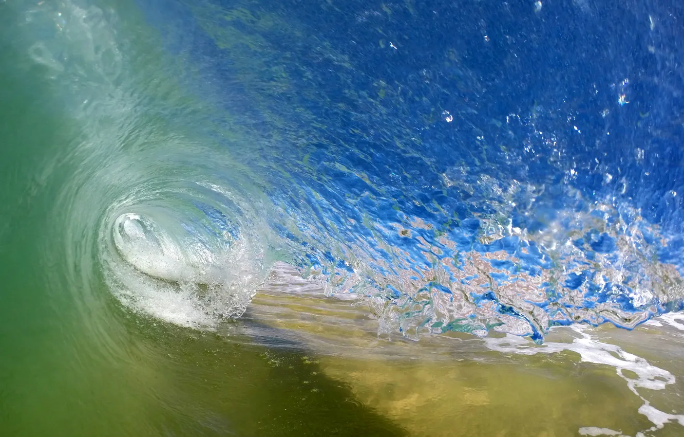 Photo wallpaper sea, wave, water, squirt