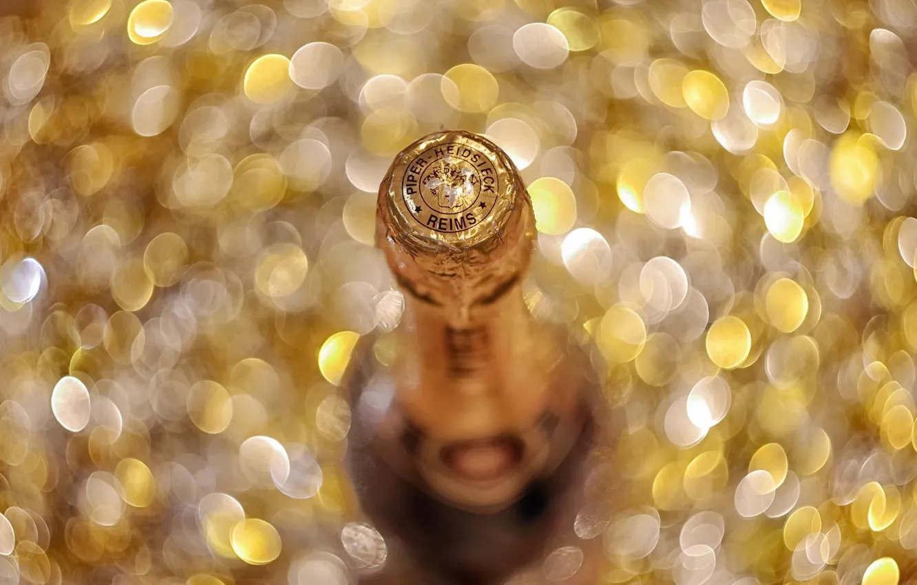 Photo wallpaper holiday, bottle, champagne