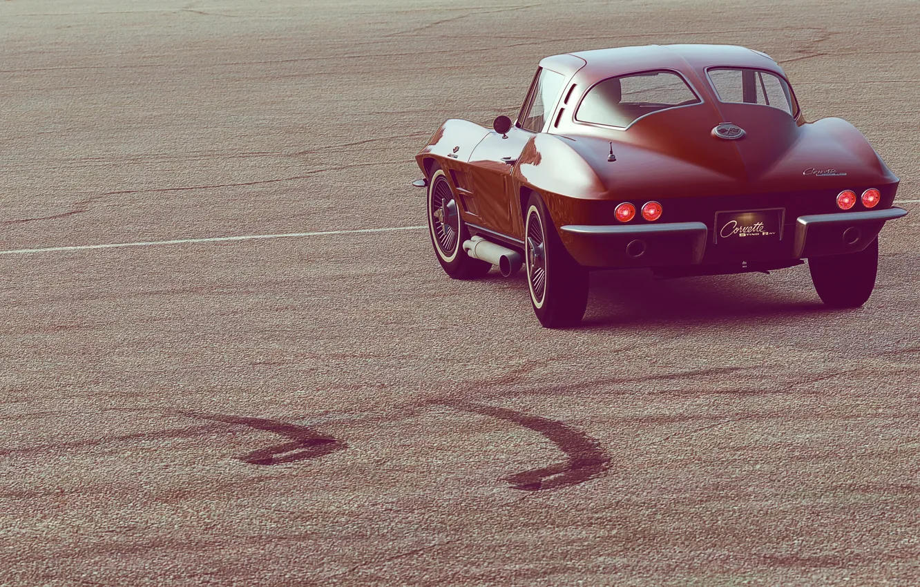 Photo wallpaper auto, view, Corvette