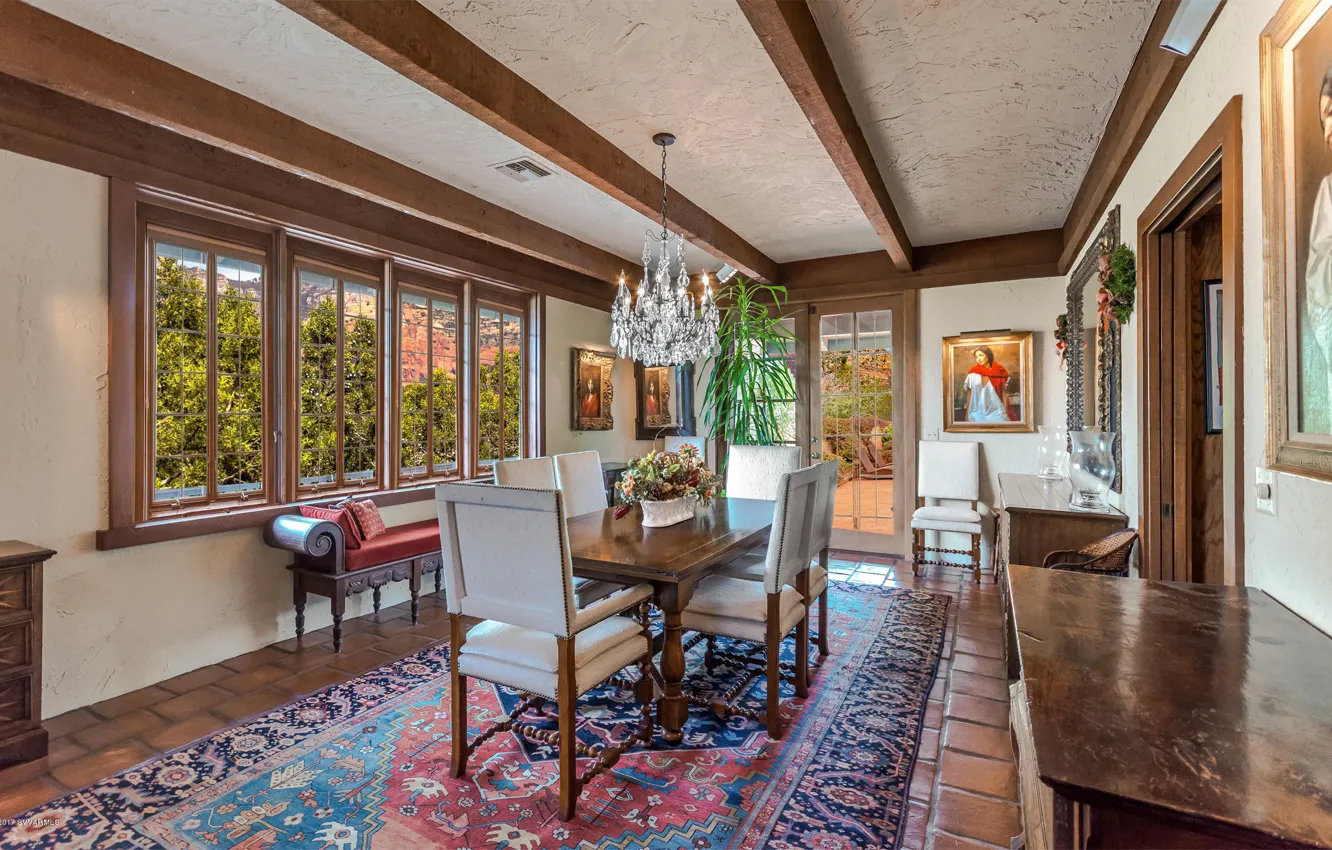 Photo wallpaper room, interior, dining room, Sedona, Dry Creek Rd
