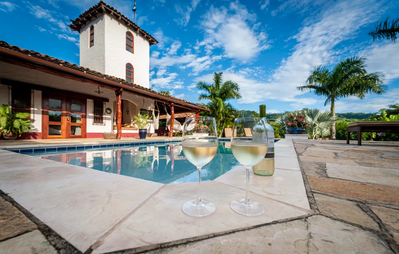 Photo wallpaper wine, pool, Nicaragua, ., San Juan Del Sur, Rivas, Hacienda Na Xamena