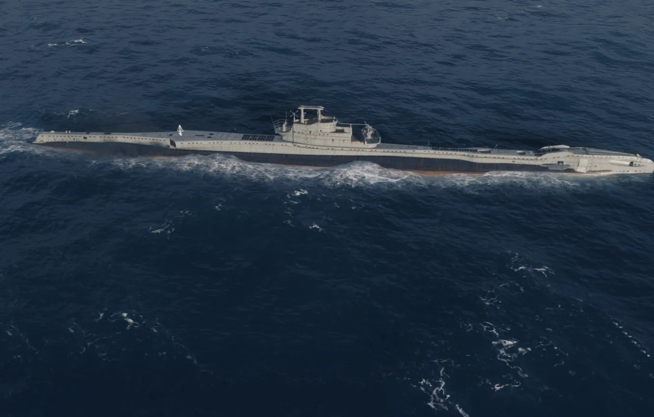 Photo wallpaper Britain, T Class Submarine, Thrasher, The second World war