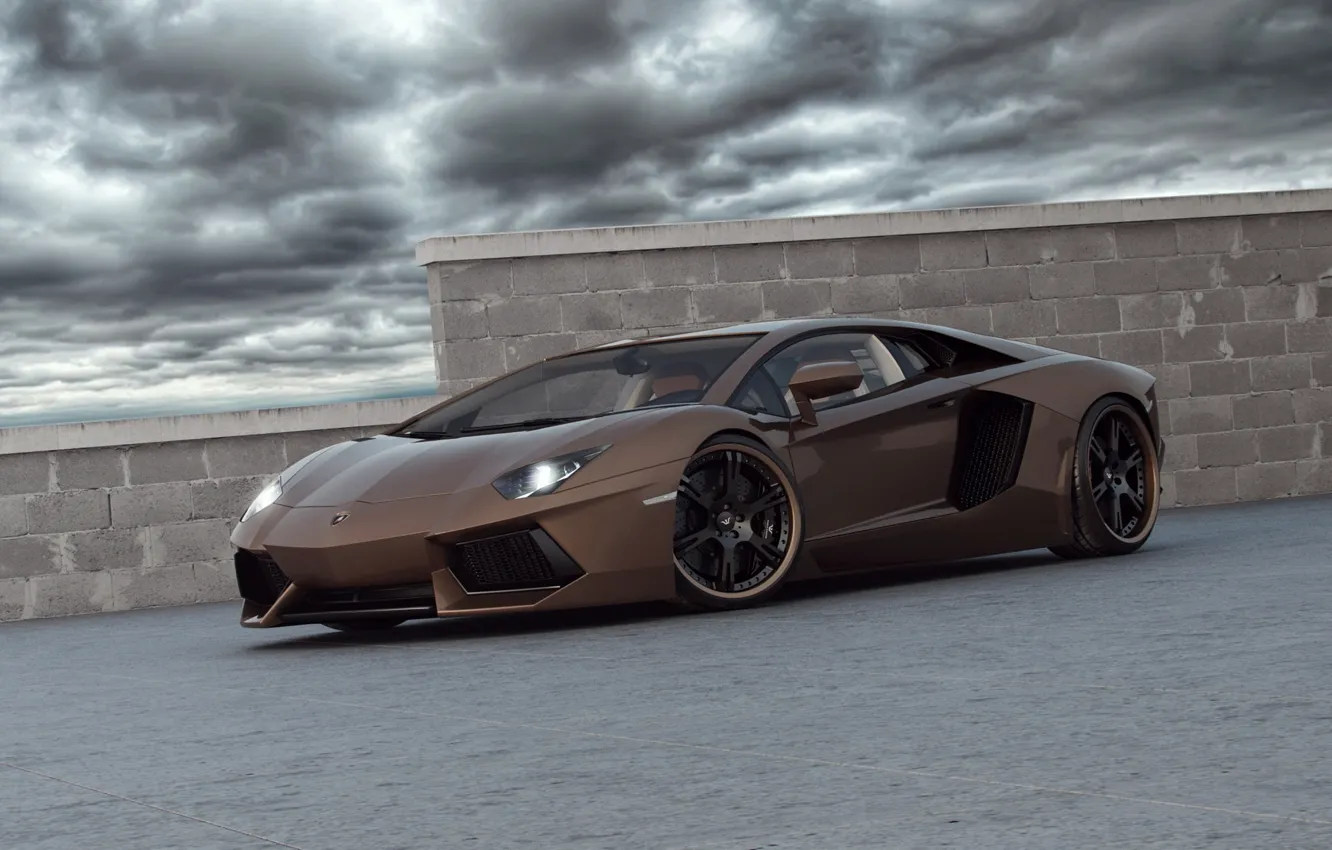 Photo wallpaper the sky, tuning, Lamborghini, supercar, tuning, Wheelsandmore, the front, Lamborghini