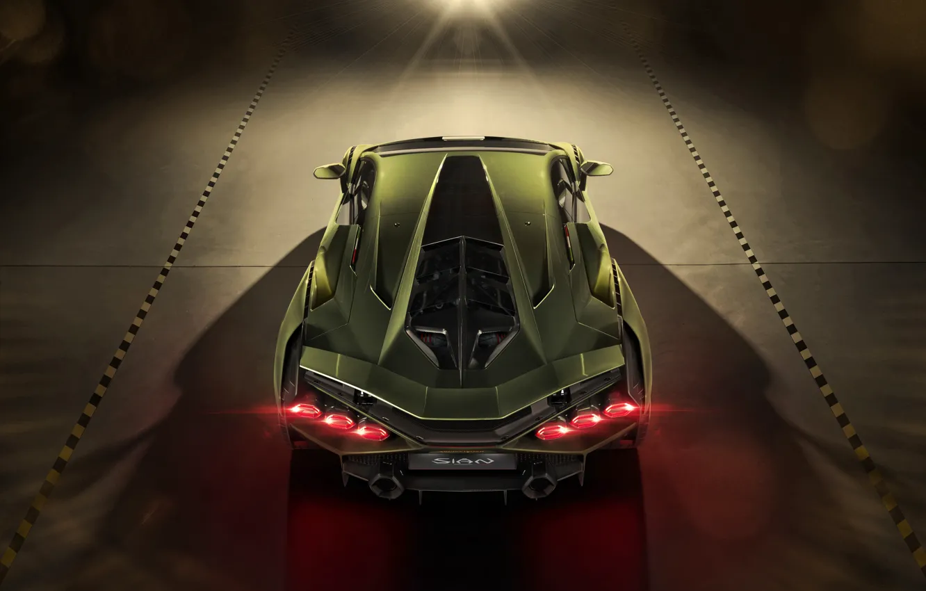 Photo wallpaper machine, light, Lamborghini, lights, Later