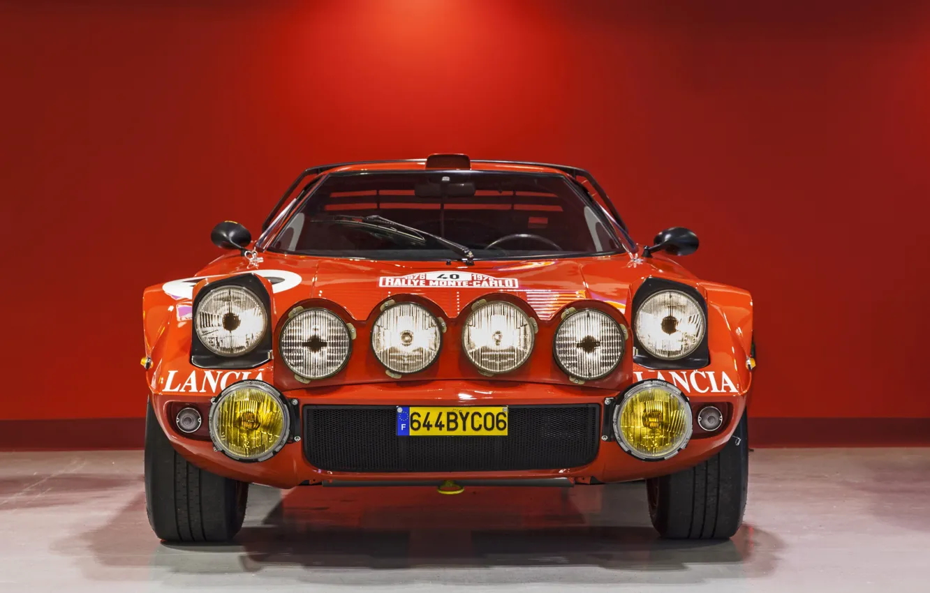 Photo wallpaper Red, Sportcar, Rally Car, Lancia Stratos