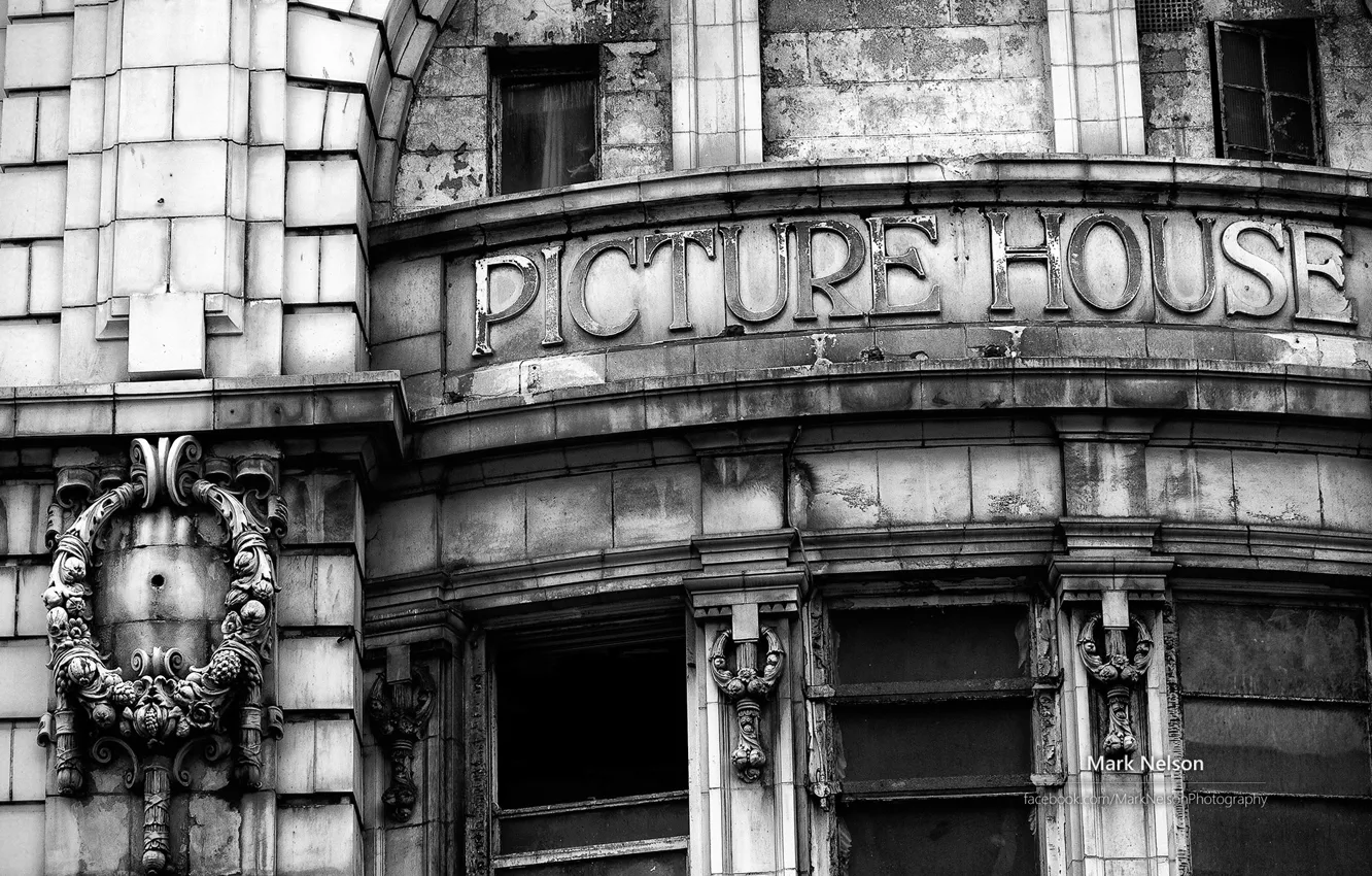 Photo wallpaper building, photographer, magic b & W photo, Monochromatic, Mark Nelson