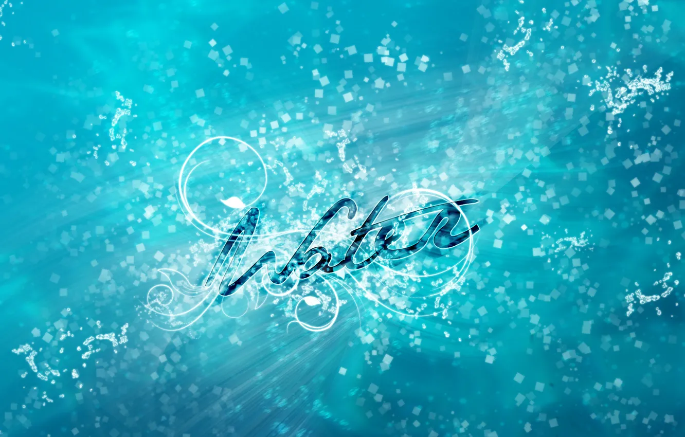 Photo wallpaper line, the inscription, particles