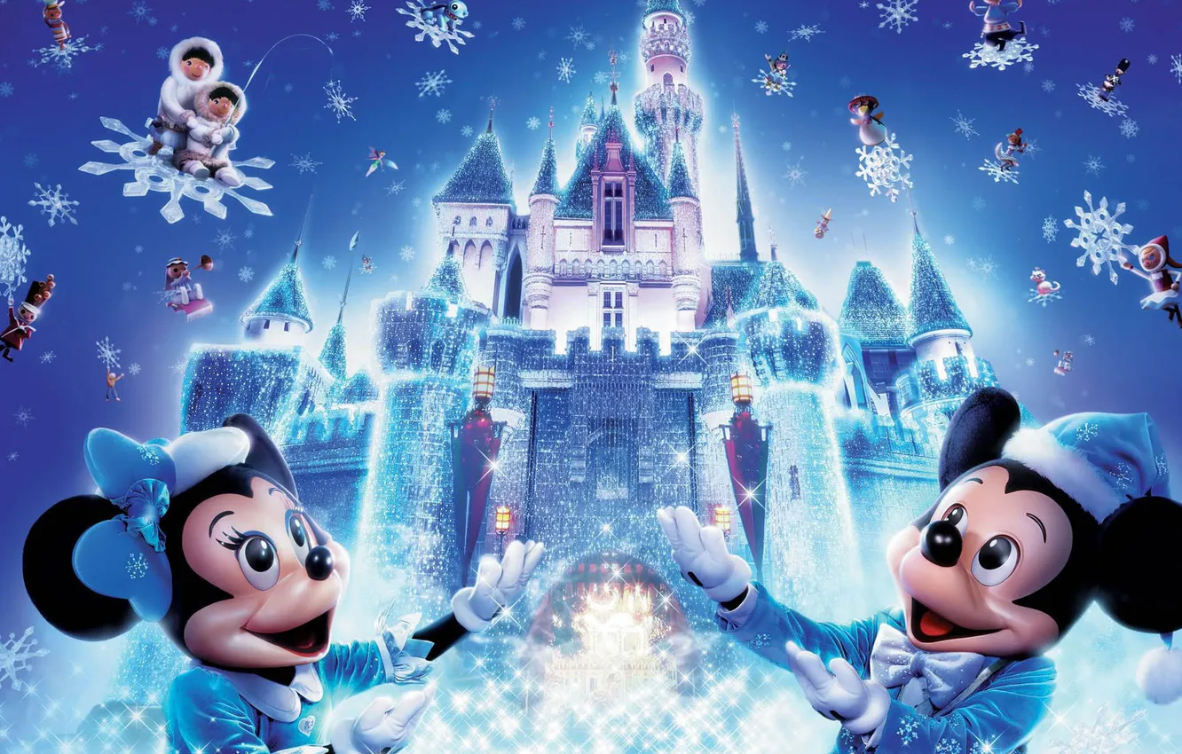 Photo wallpaper Palace, Mickey, Disney, Minnie