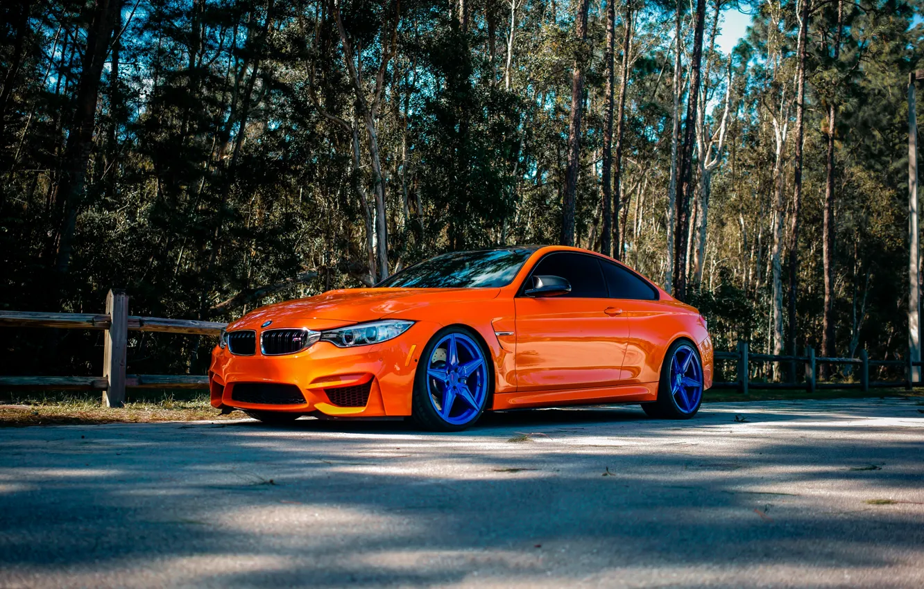 Photo wallpaper BMW, Orange, Wheels, Incurve, LP-5