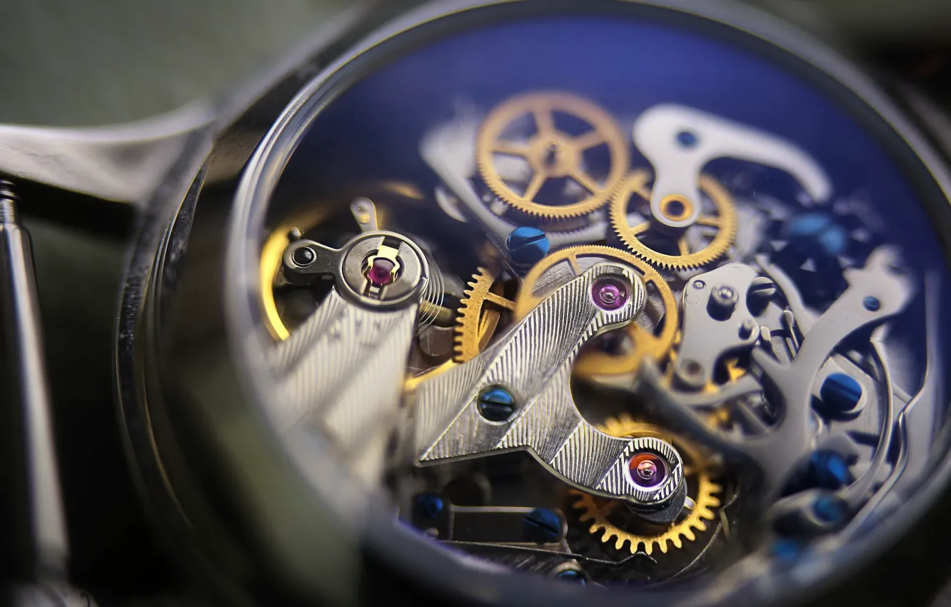 Photo wallpaper time, watch, mechanism