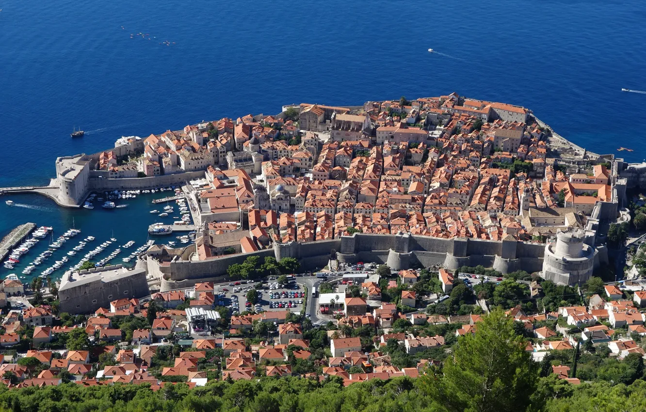 Photo wallpaper sea, Croatia, Adriatica, Dubrovnik, Jadran, the city