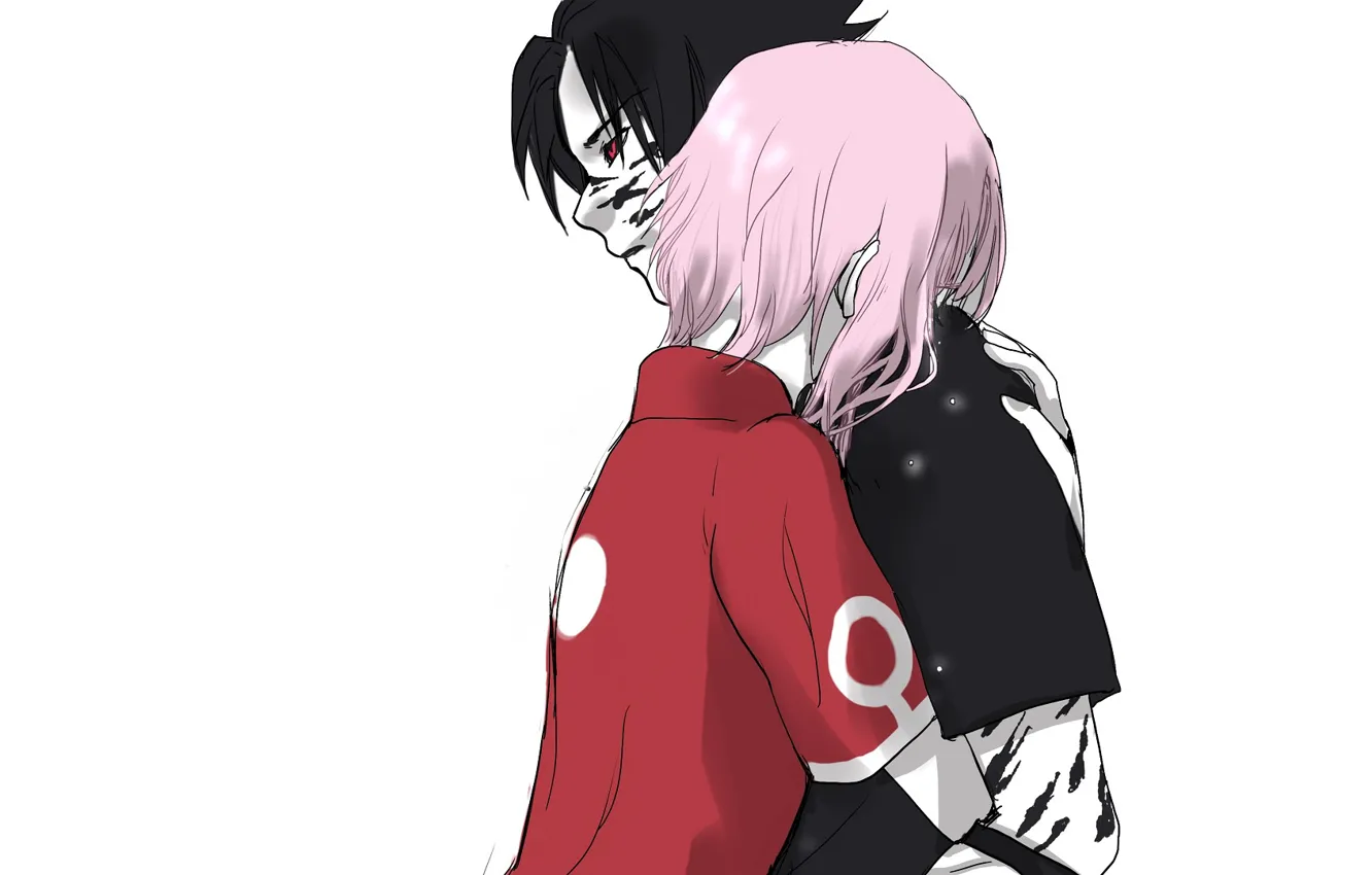 Photo wallpaper Naruto, Uchiha Sasuke, Haruno Sakura, Fanart, Pixiv, Fanart From Pixiv, Scene Reference