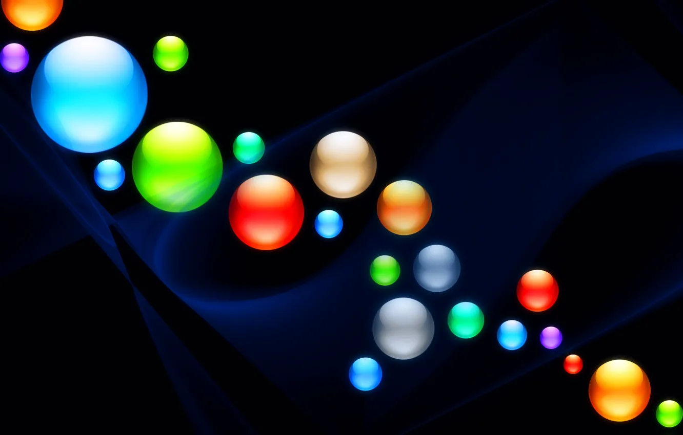 Photo wallpaper balls, light, circles, background, balls, color