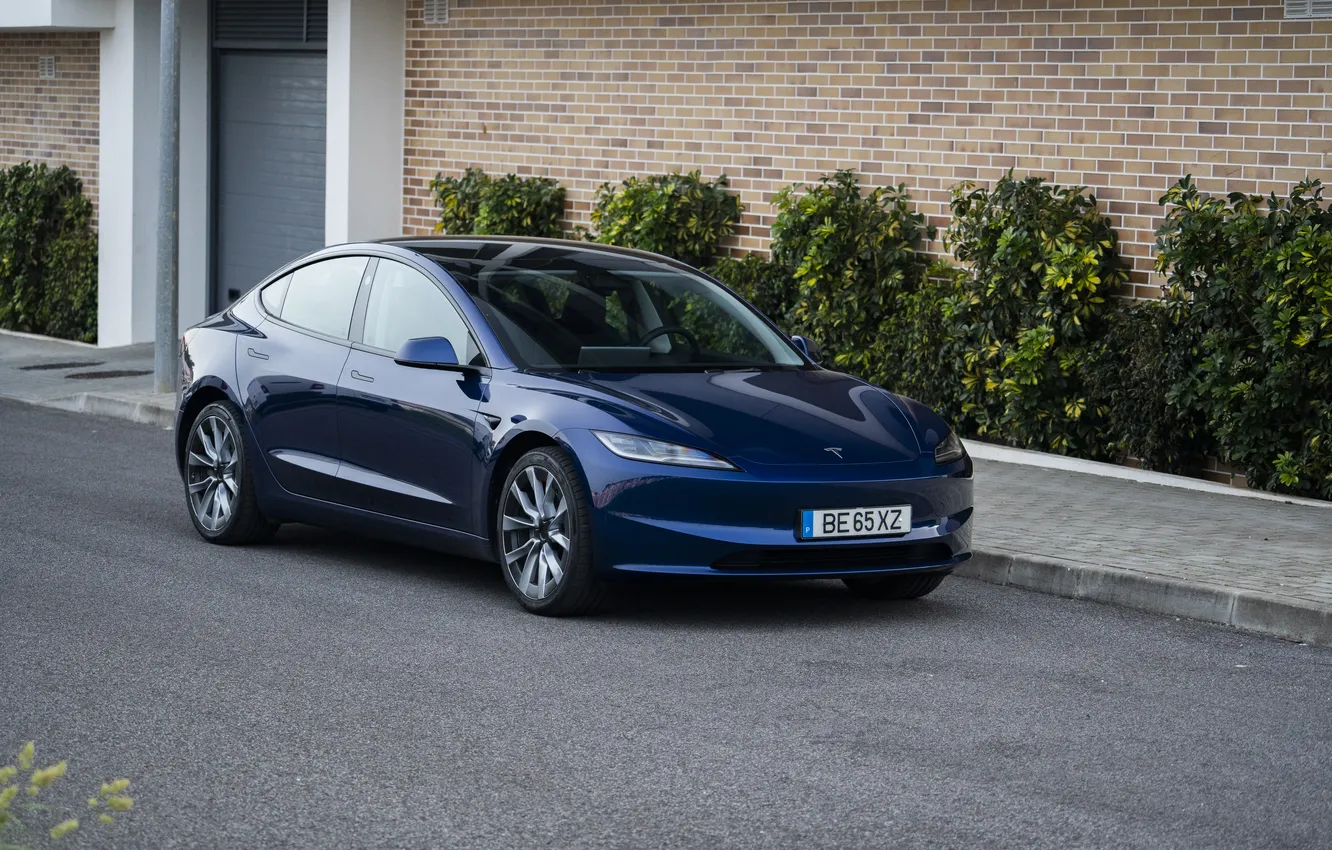 Photo wallpaper Tesla, Tesla Model 3, 2023