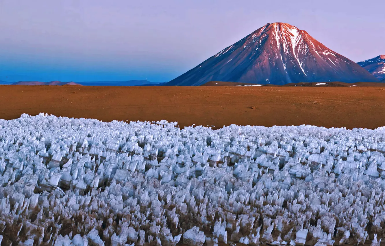 Photo wallpaper mountains, nature, the volcano, Chile, Bolivia, Surrounded by