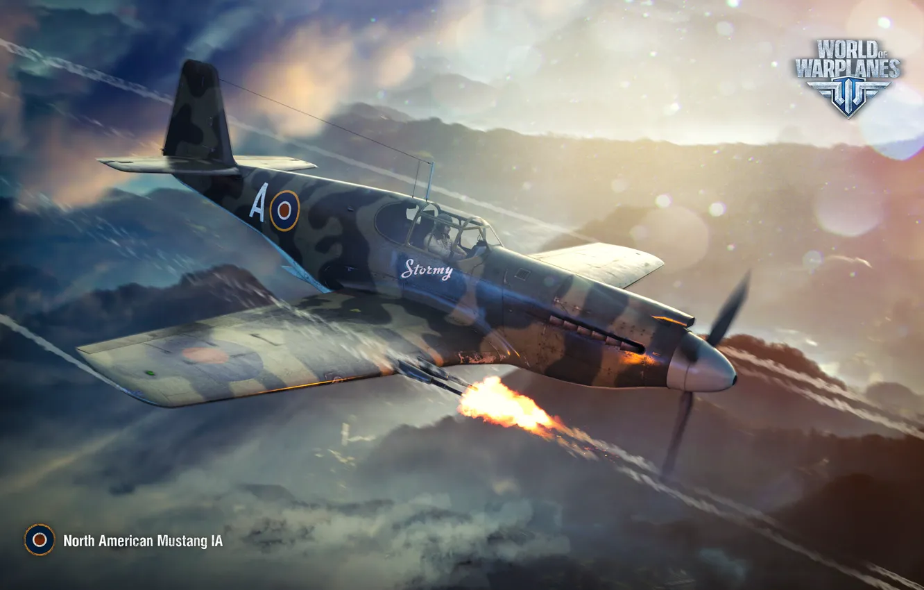 Photo wallpaper fighter, North American, World of Warplanes, WoWp, Wargaming, Mustang IA