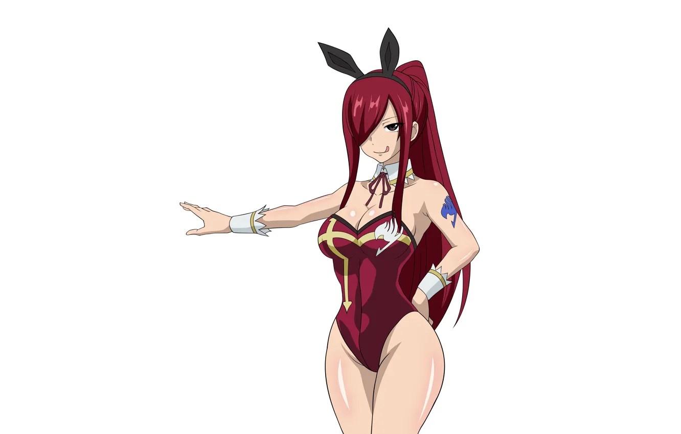 Photo wallpaper girl, sexy, cleavage, long hair, boobs, anime, beautiful, pretty