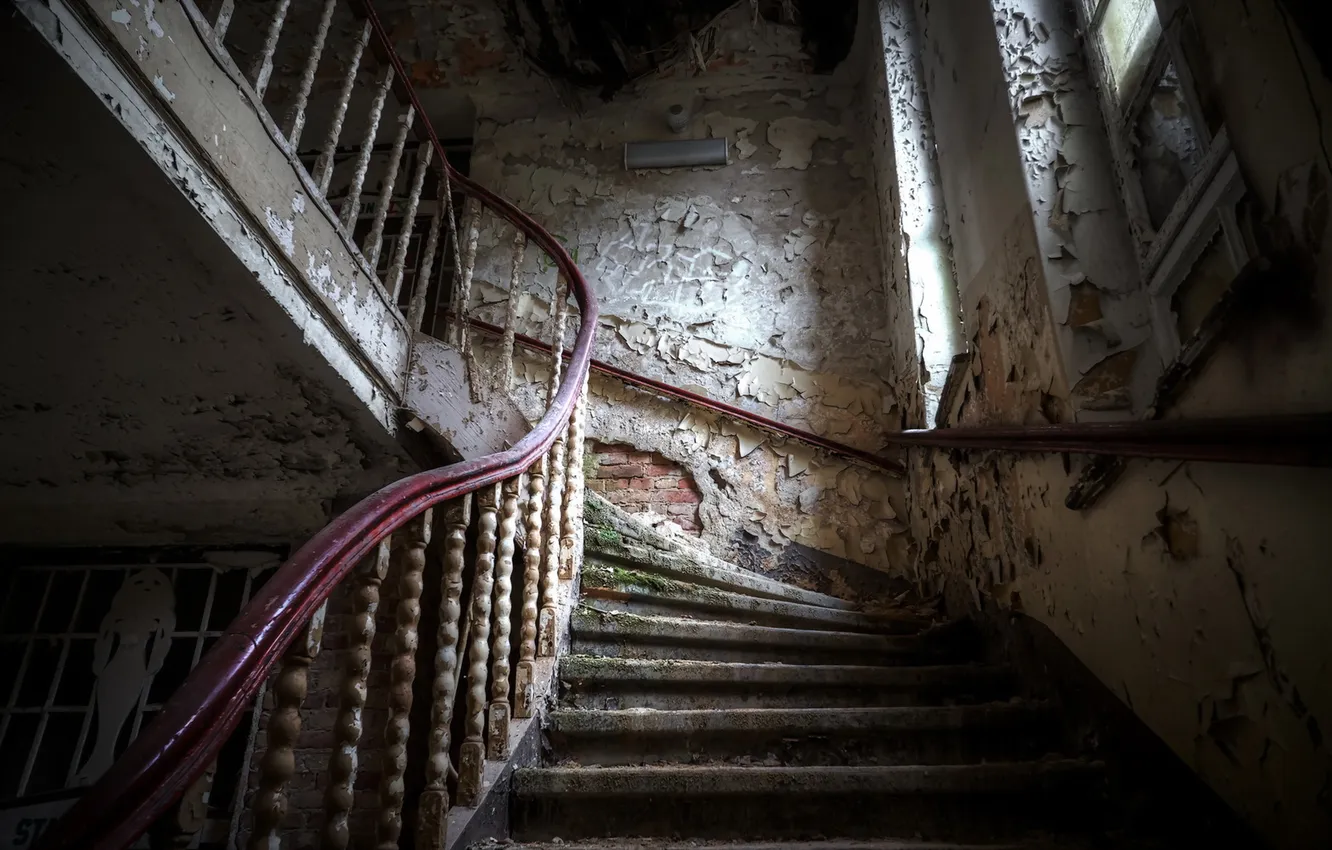 Photo wallpaper background, wall, ladder