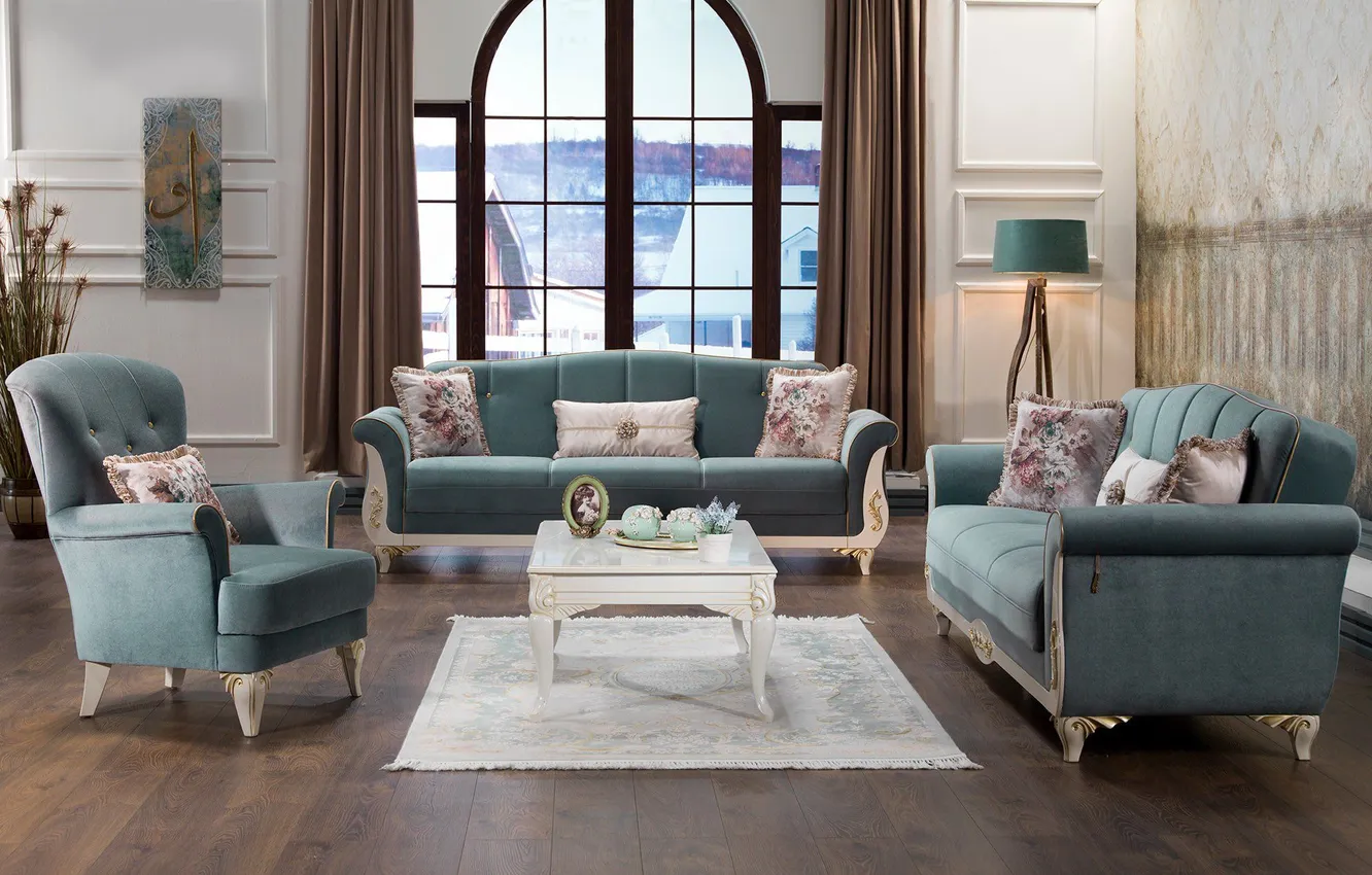 Photo wallpaper design, style, room, interior, living room, upholstered furniture