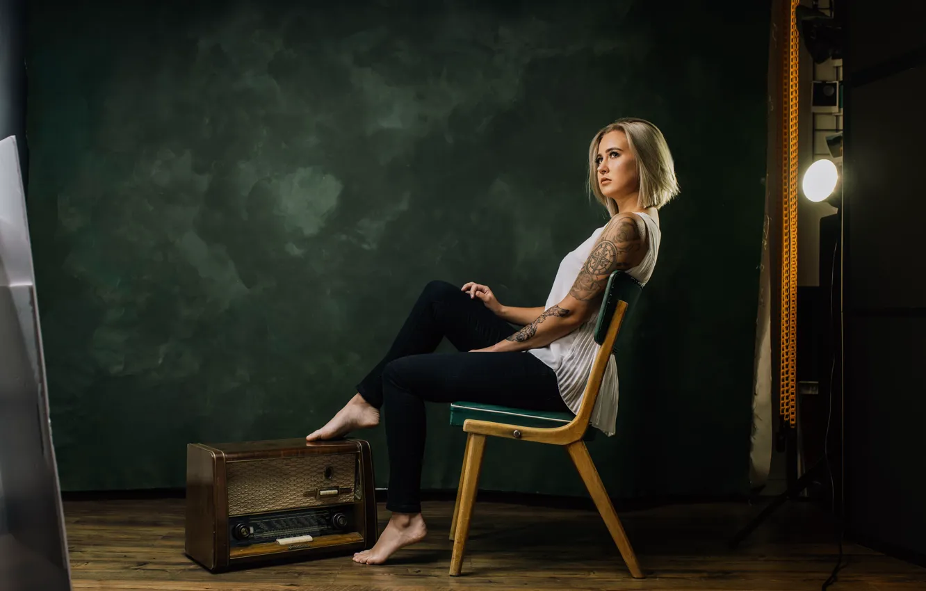 Photo wallpaper radio, chair, Nadia