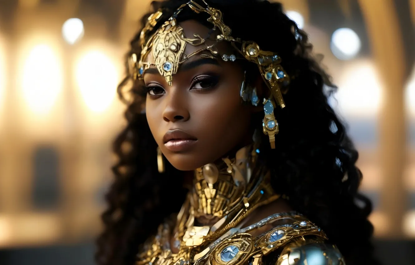Photo wallpaper Decoration, Black woman, Amazon