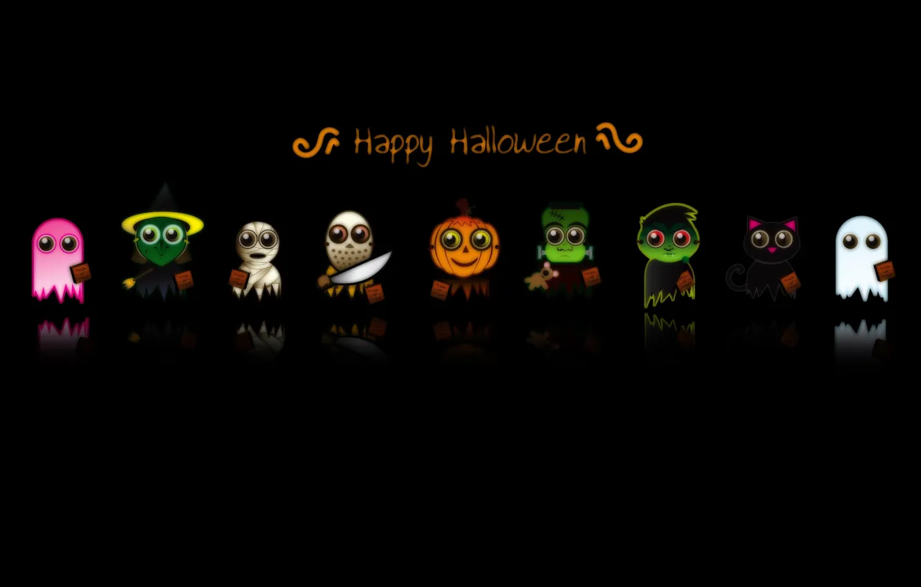 Photo wallpaper holiday, Halloween, Halloween, undead, toon