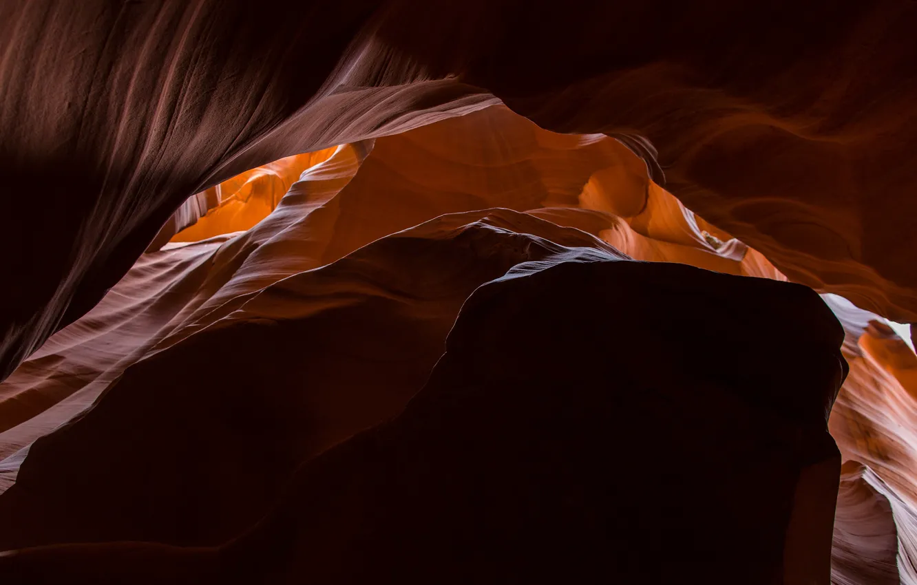 Photo wallpaper canyon, AZ, USA, America, twilight, Antelope canyon
