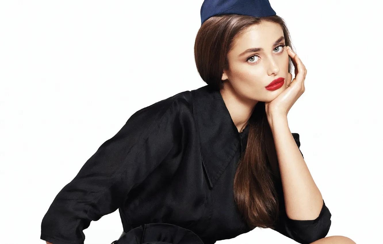 Photo wallpaper look, girl, pose, lips, Vogue, Taylor Hill