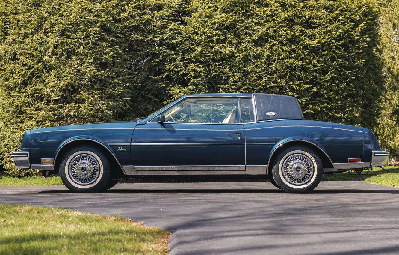 Photo wallpaper auto, blue, Buick Riviera, 1985 Buick Riviera (4E Z57)