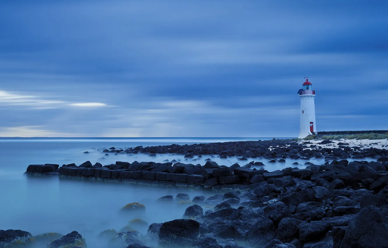 Photo wallpaper sea, landscape, lighthouse