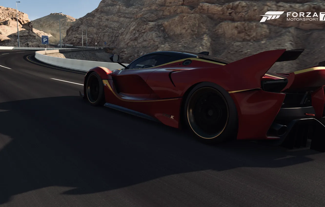 Photo wallpaper Ferrari, game, FXX, FM7, UHD, Forza Motorsport 7, XBox One X, Ferrari FXX