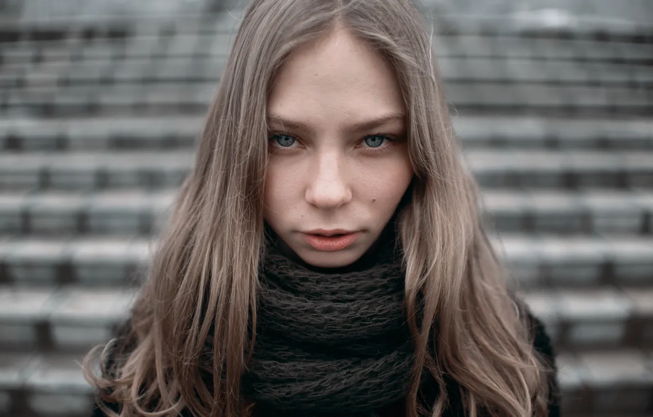 Photo wallpaper girl, scarf, Lisa, Artur Bashirov