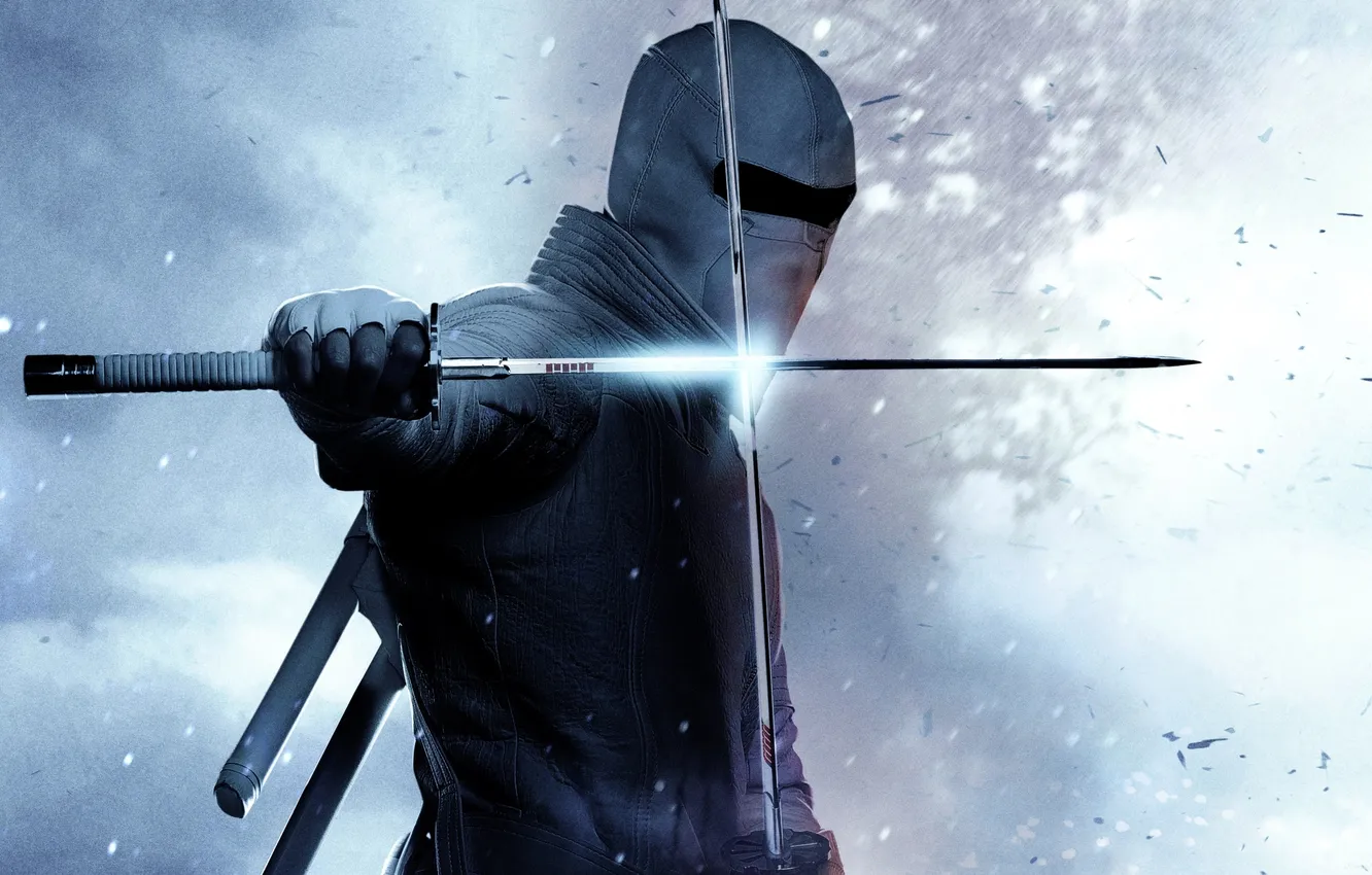 Photo wallpaper sword, katana, mask, costume, ninja, G.I. Joe: Retaliation, G. I. Joe: Throw Cobra 2, Lee …