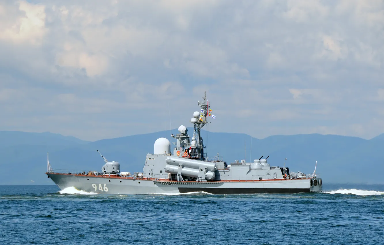 Photo wallpaper large, boat, rocket, R-24