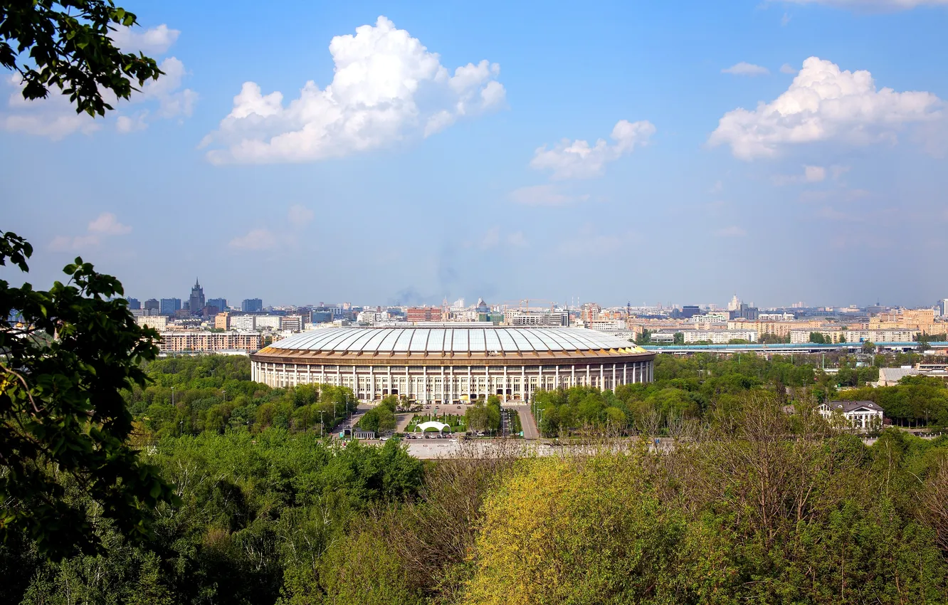 Photo wallpaper spring, Moscow, Gory, Stadium "Luzhniki"