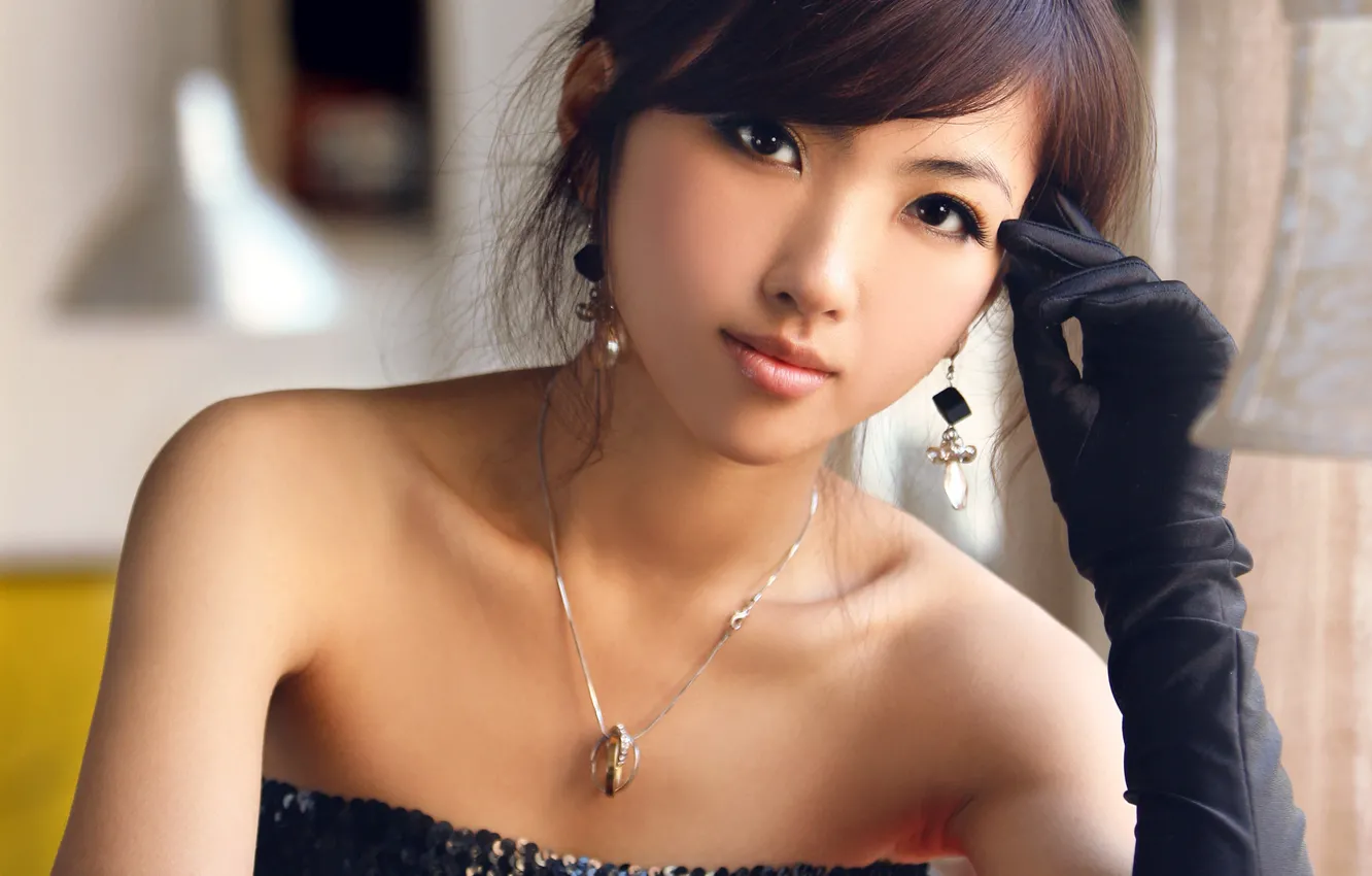 Photo wallpaper girl, photo, portrait, Asian