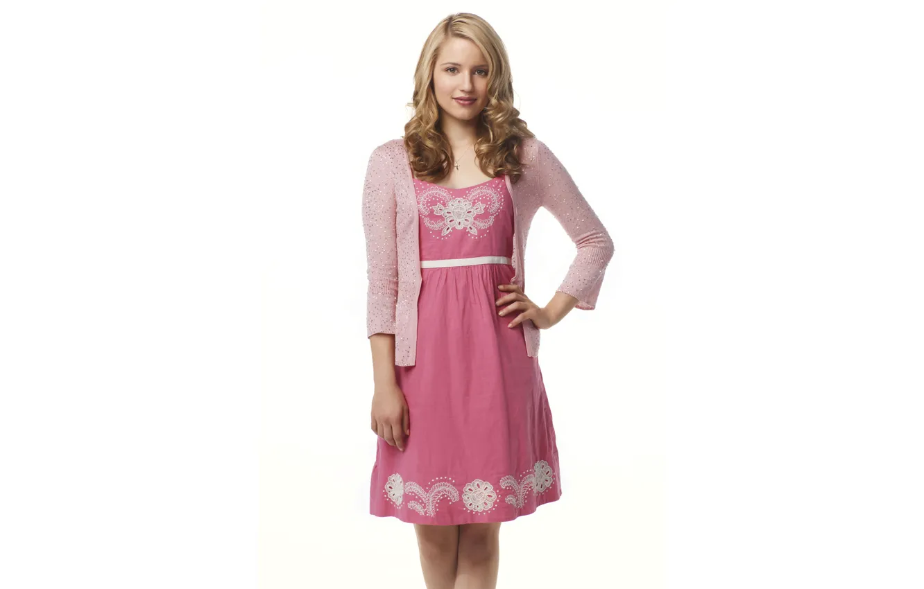 Photo wallpaper sweetheart, dress, actress, white background, Diana Agron, Dianna Agron