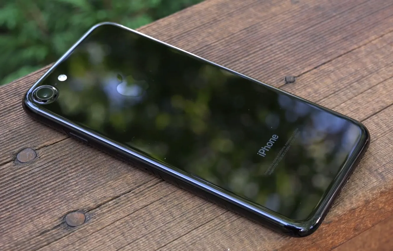 Photo wallpaper black, iPhone, techno, hi-tech, technology, Onyx, iPhone 7, jet black