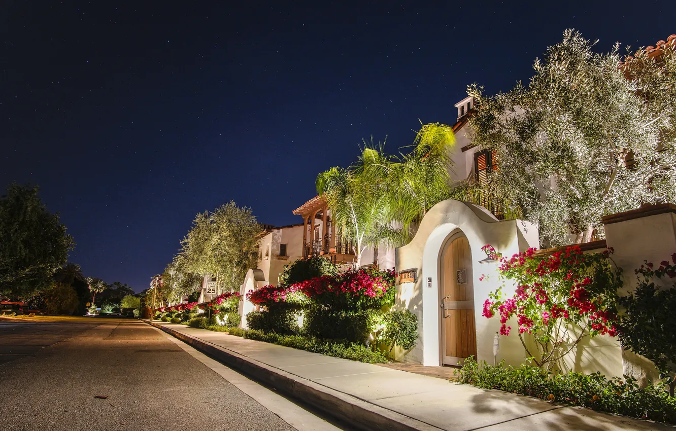 Photo wallpaper street, home, the evening