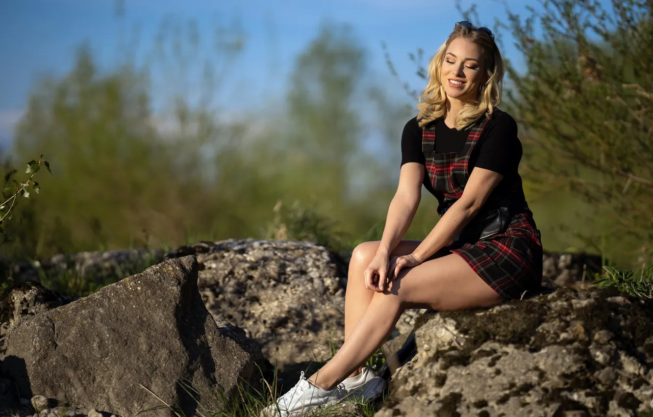 Photo wallpaper girl, nature, Veronika