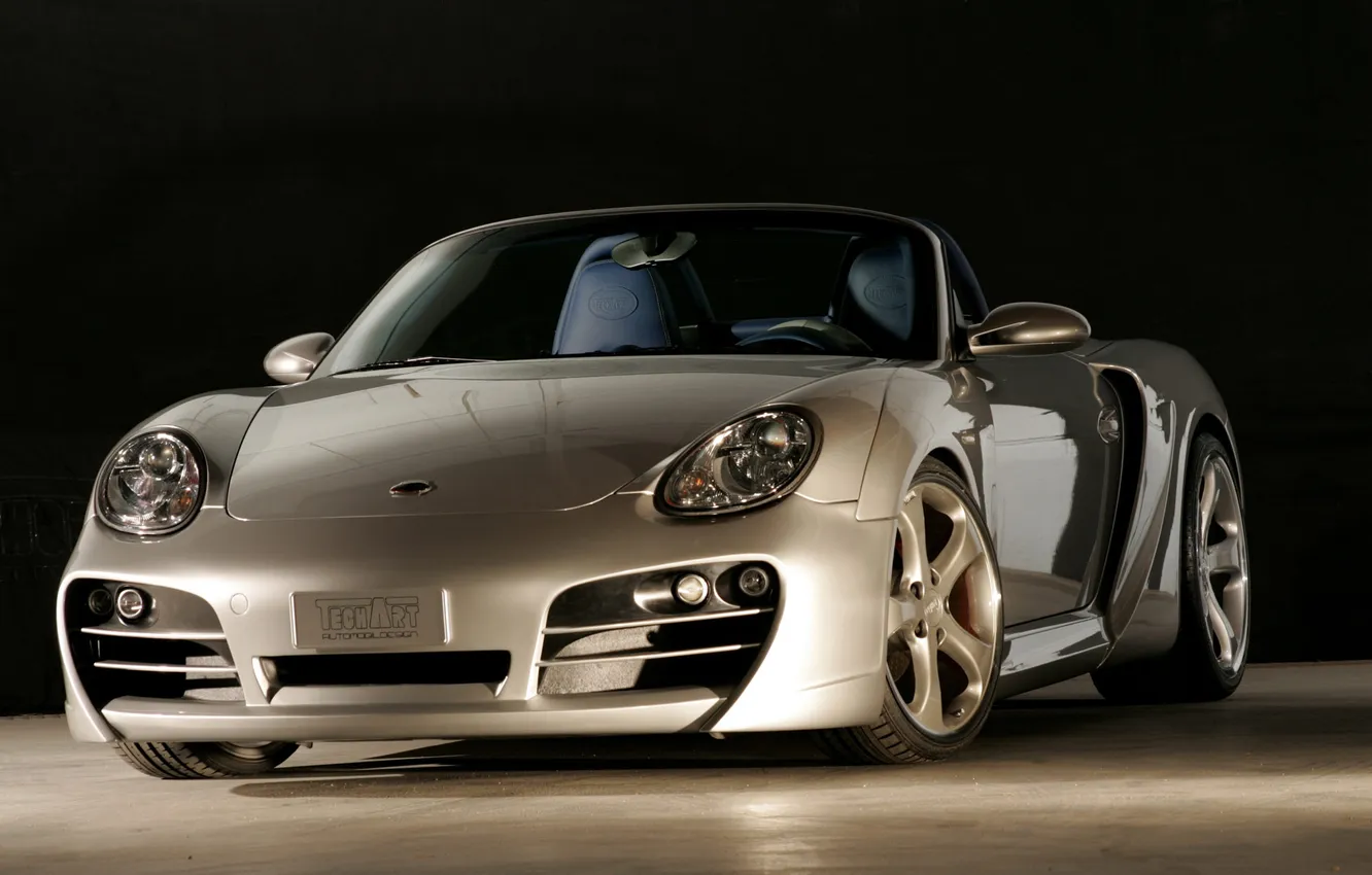 Photo wallpaper Porsche, Cayman, Serebro