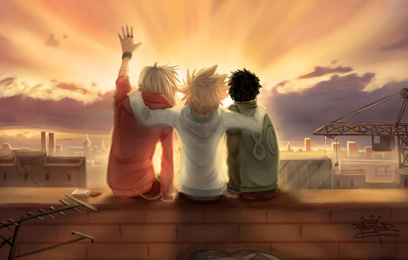 Photo wallpaper sunset, each, guy, katekyo Hitman reborn, Teacher mafia Reborn
