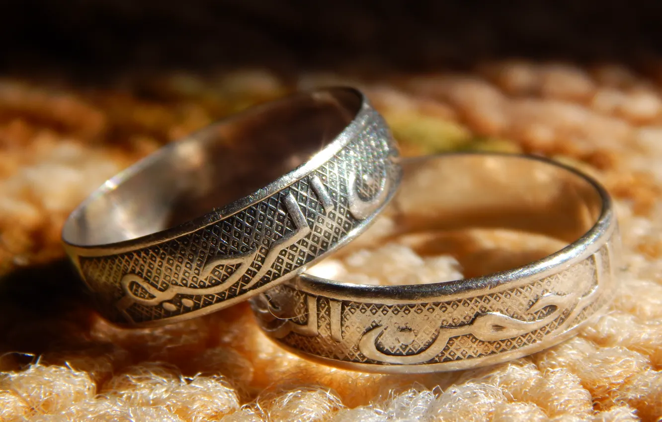 Photo wallpaper macro, decoration, ring