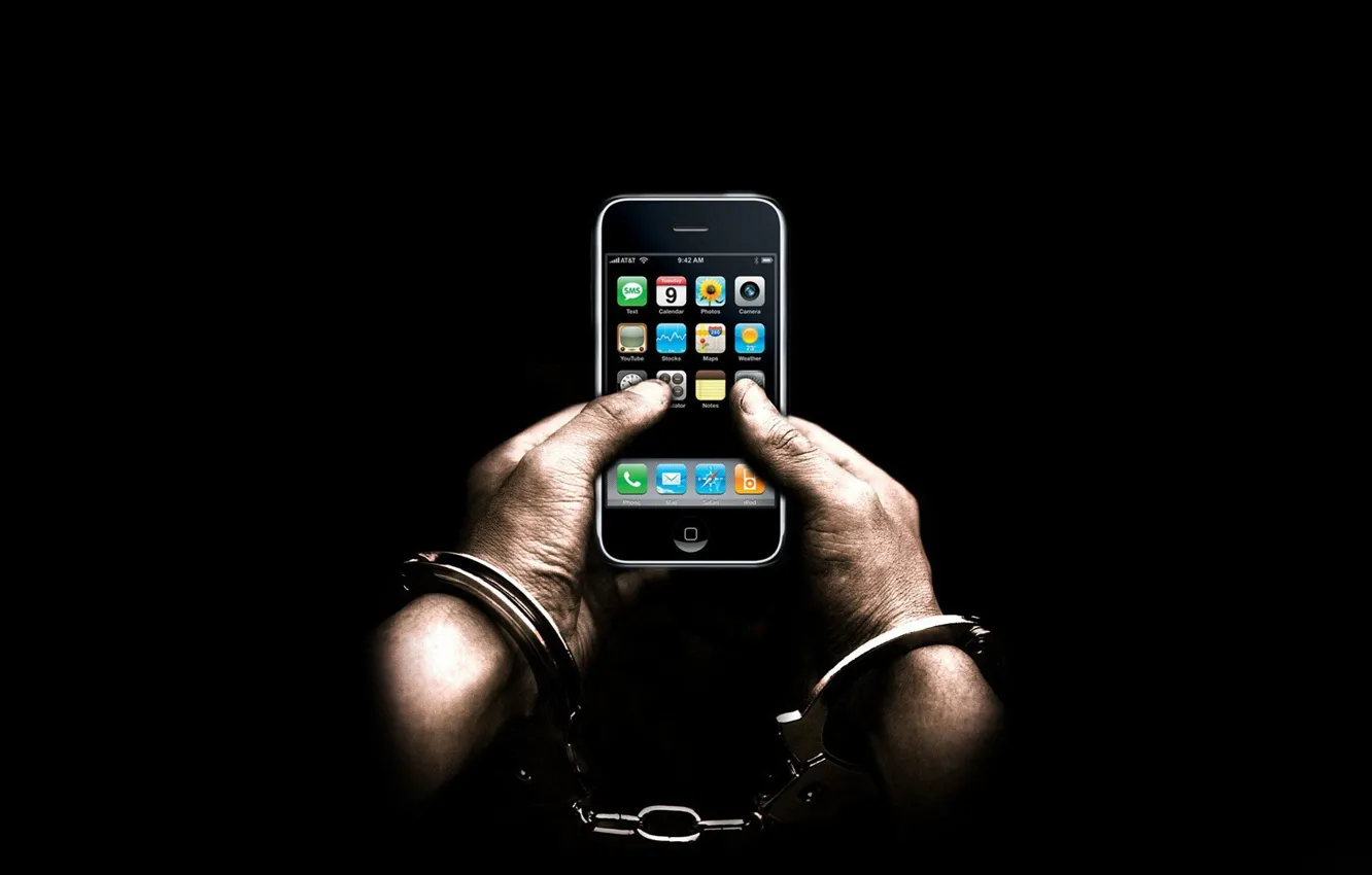 Photo wallpaper iPhone, hands, handcuffs