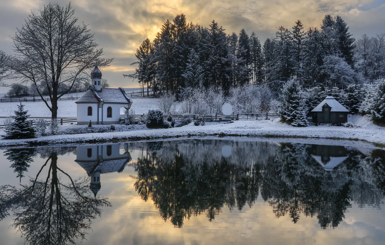 Photo wallpaper Günzburg District, Beautiful Bach, Bavaria