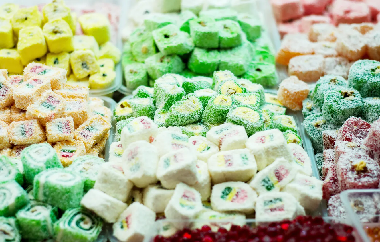 Photo wallpaper candy, sweet, marmalade, candy, Turkish, Sweets