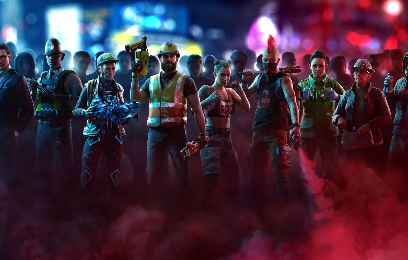 Photo wallpaper the game, game, Ubisoft, Hackers, Watch Dogs Legion