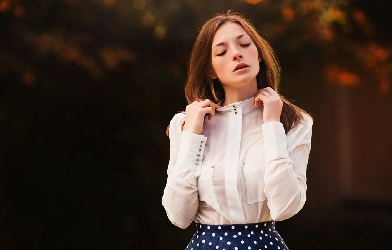 Photo wallpaper girl, the sun, hair, skirt, lips, beautiful, Olga Kobzar